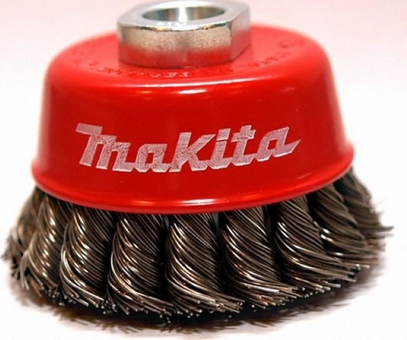 Makita P-04488 Brosse métallique cylindrique à fil d'acier avec raccord M 14 x 2, 65 mm