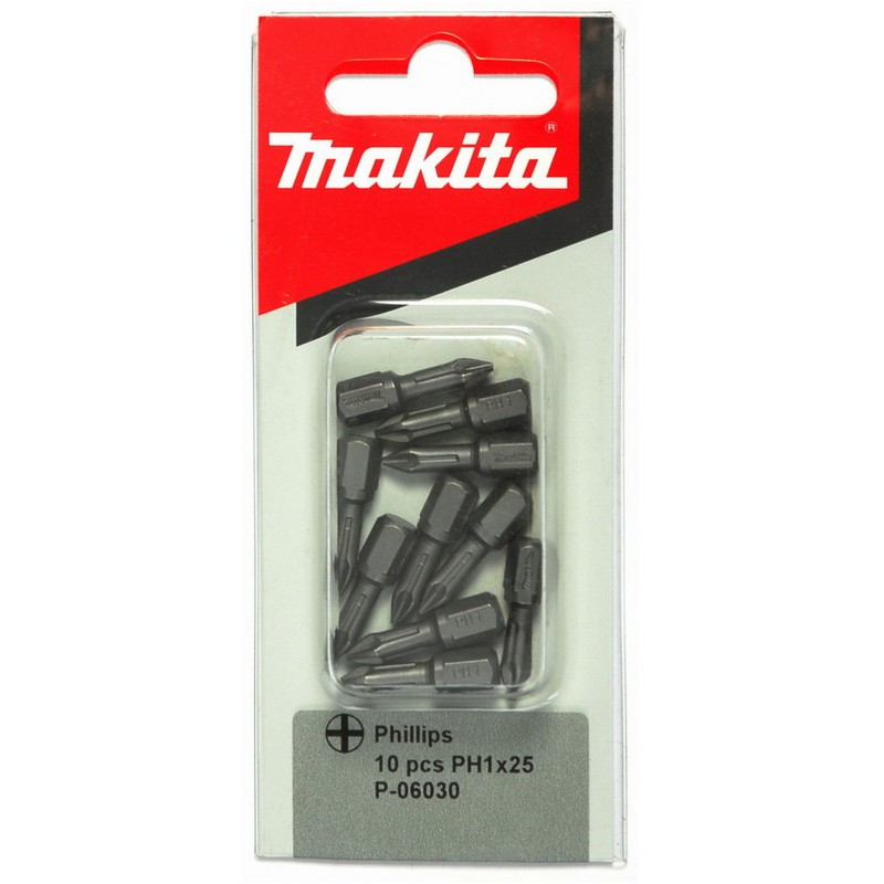 Makita P-06030 Mèche PH1 1/4" 25mm, 10 pièces