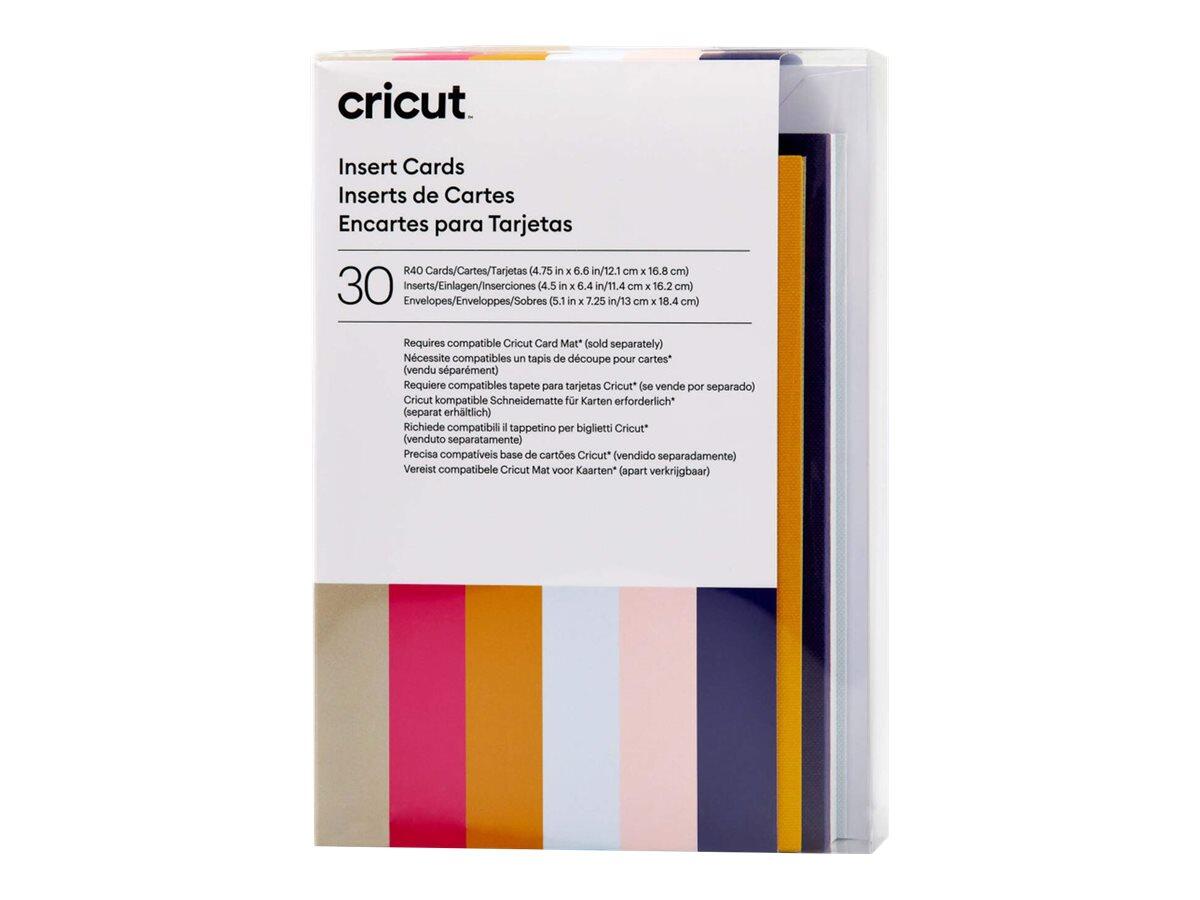 Set de cartes à insert Cricut Sensei – R40, triées par couleur 30 pièces