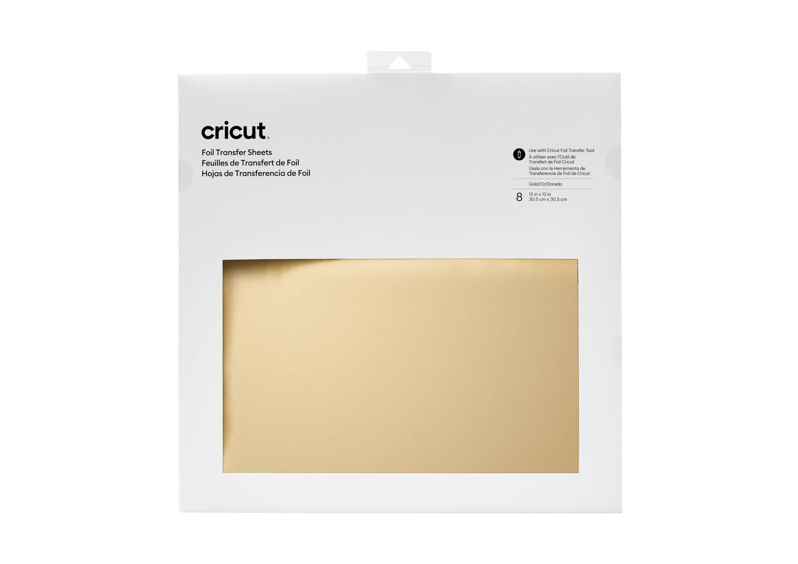 Feuilles de transfert pour plotter de découpe Cricut 30,5 cm x 30,5 cm or (1 pack = 8 feuilles) — lot de 8 pièces