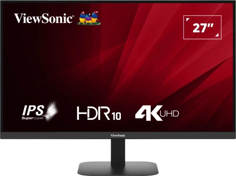 Écran ViewSonic VA2708-4K-HD 68,6 cm (27") 4K UHD, dalle IPS, 250 cd/m², 4 ms, HDMI, DisplayPort