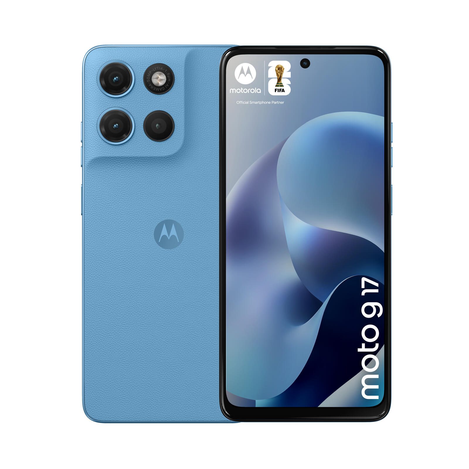 Smartphone Motorola Moto G17 - 4G - 4 Go/128 Go - PANTONE Alaskan Blue - Double SIM, écran LCD, 6,72", 2400 x 1080, 60 Hz