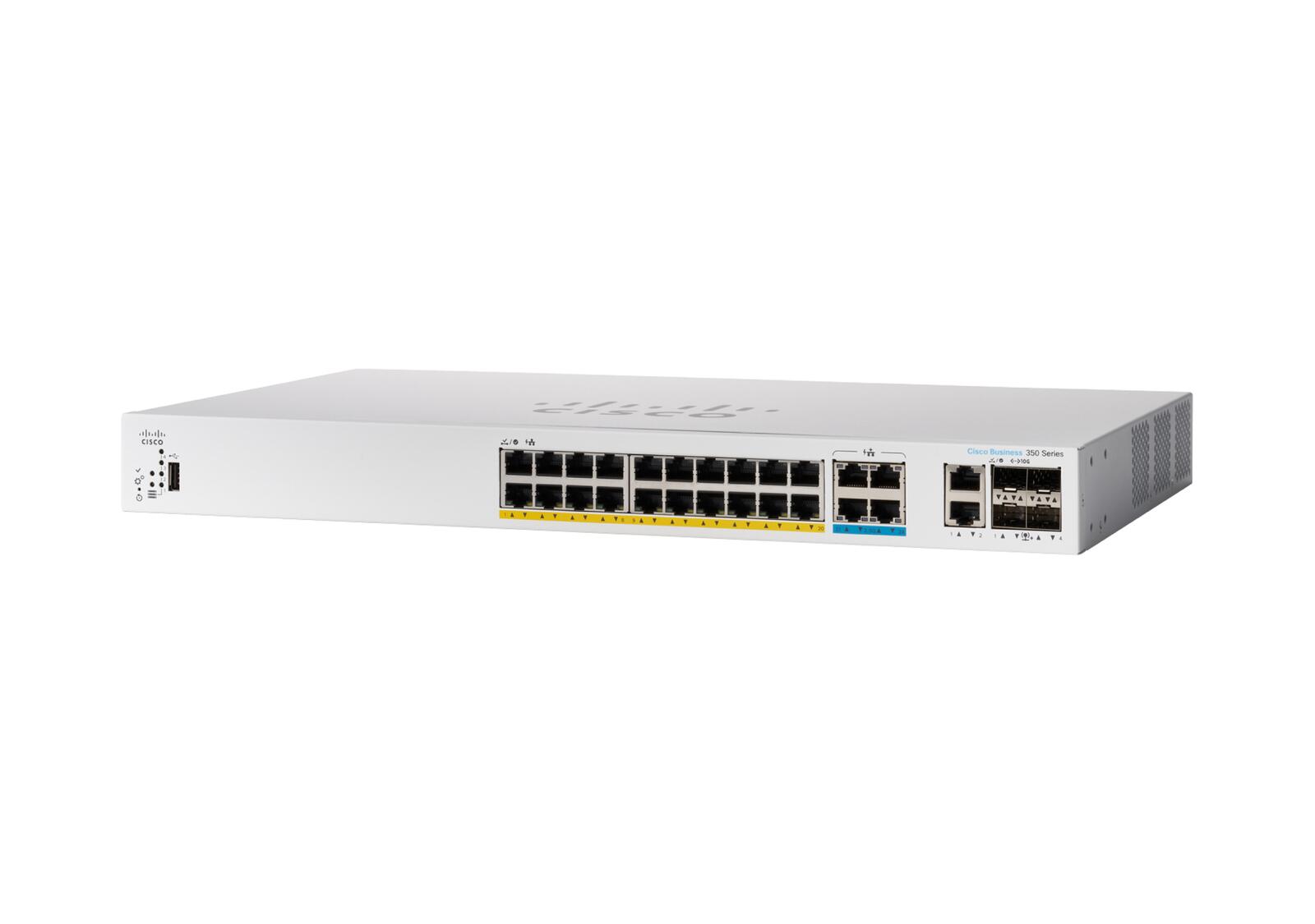 Commutateur géré Cisco Catalyst 1300-24MGP-4X, 16 ports GE, 8 ports 2,5 GE, PoE, 4 ports 10GE-SFP+ (C1300-24MGP-4X)
