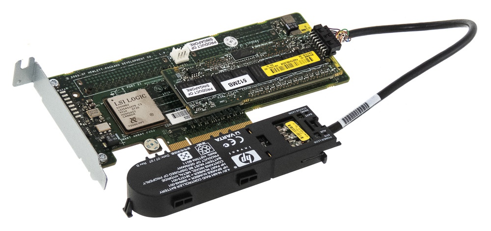 HP 447029-001 SMART ARRAY P400 SAS RAID 512MB PCIe x8 LP + BBU