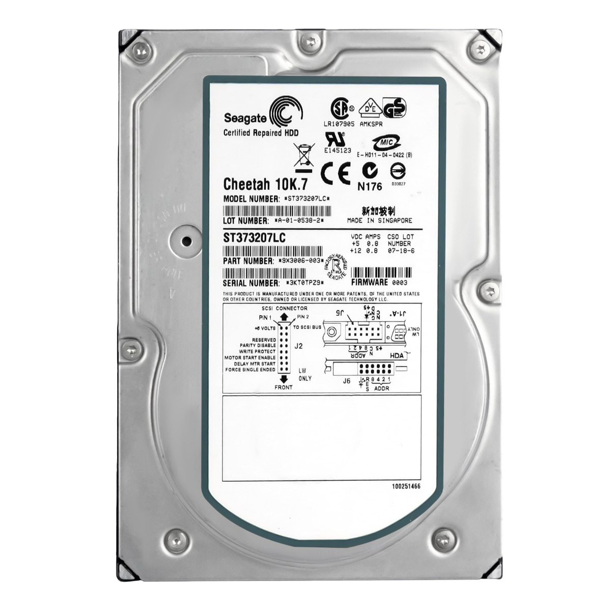 SEAGATE 73 Go CHEETAH 10K.7 10K SCSI U320 3,5'' ST373207LC