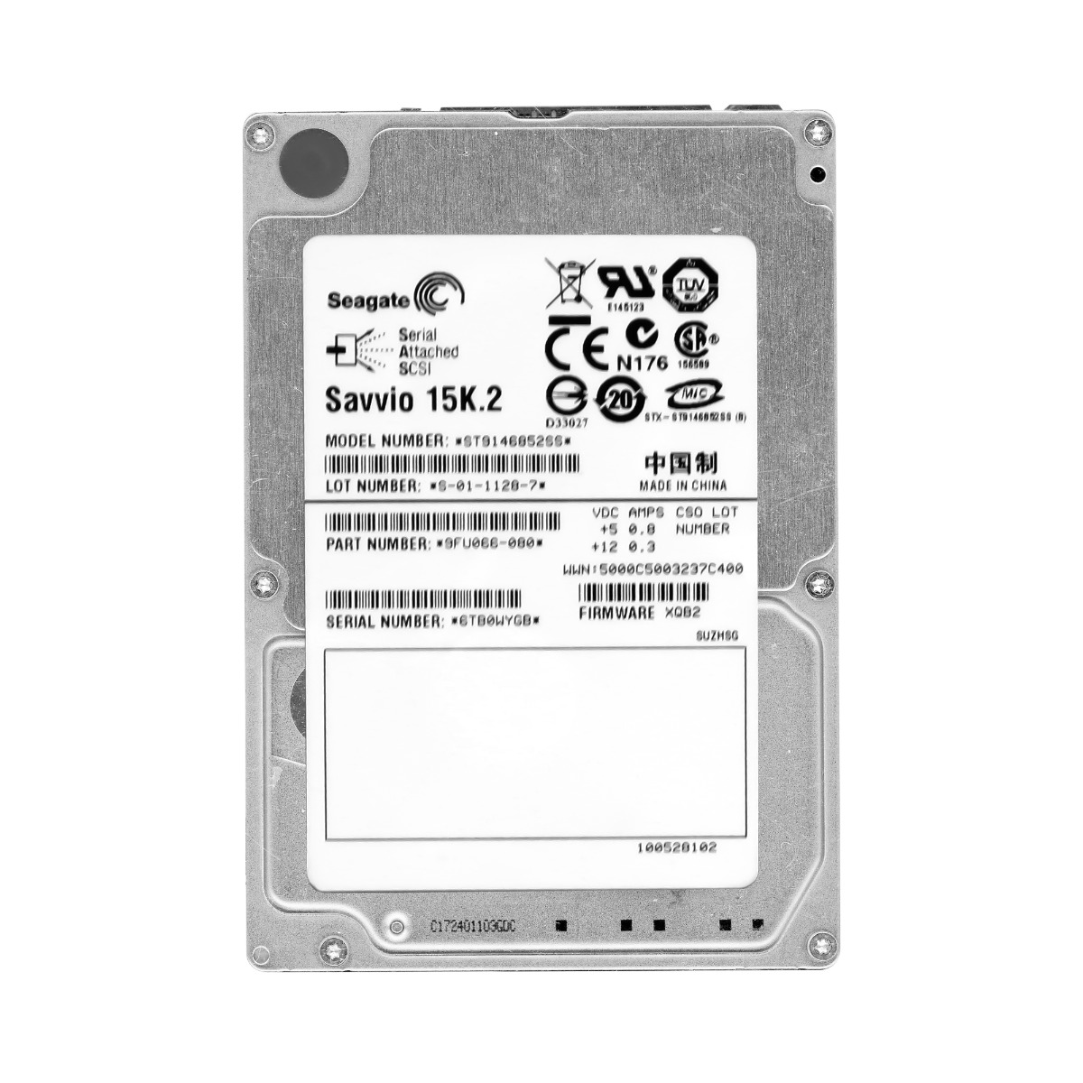 SEAGATE SAVVIO 15K.2 146 Go 15K SAS-2 2,5'' ST9146852SS