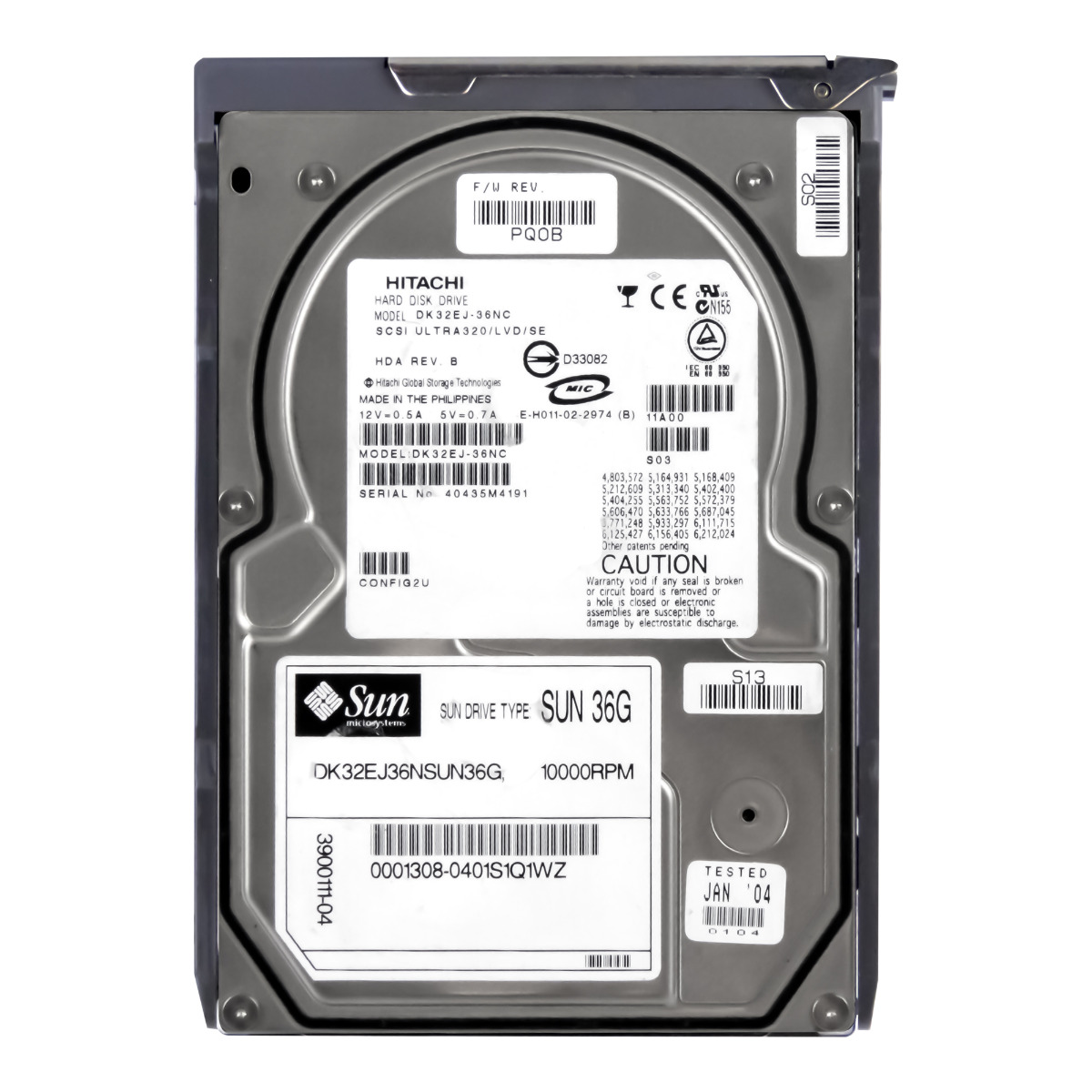 SUN 3900111-04 36 Go 10 000 tr/min 4 Mo SCSI U320 3,5'' DK32EJ36NSUN36G