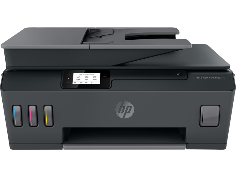 HP Smart Tank Plus 570 Imprimante multifonction jet d'encre A4, imprimante, photocopieur, scanner, Bluetooth, USB, Wi-Fi, réservoir d'encre, grande autonomie, impression économique