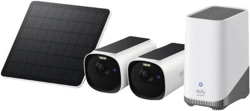 eufy eufyCam E40 Pack 2 caméras (HomeBase™ S380 et panneau solaire)