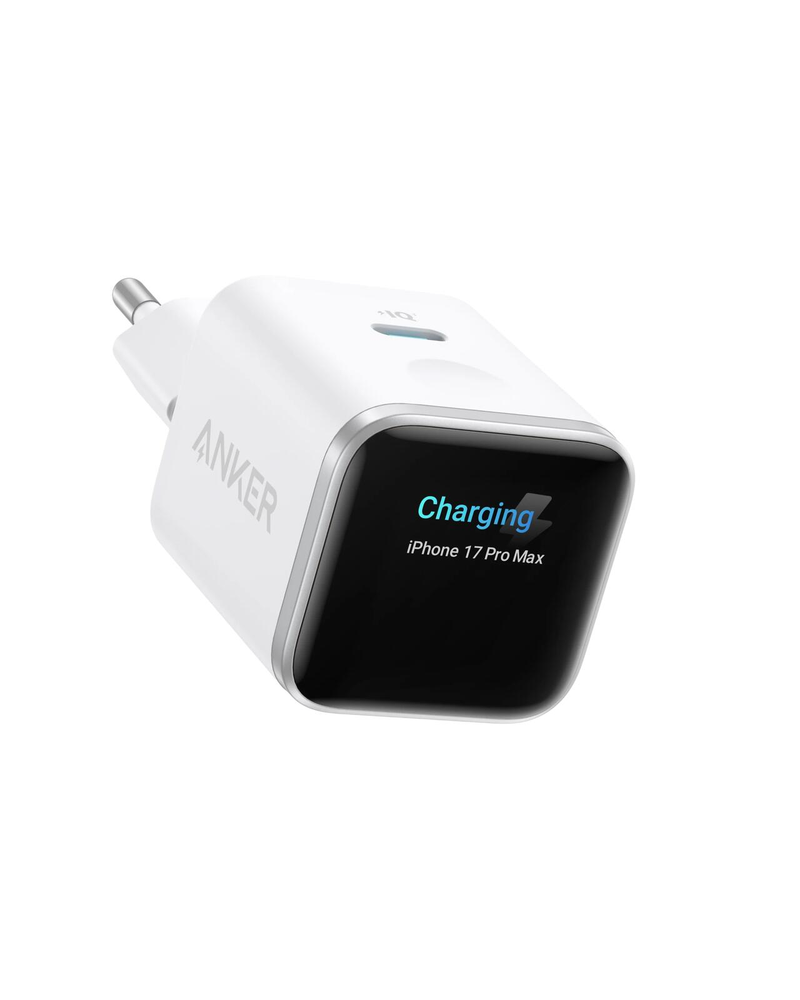 Chargeur intelligent Anker Nano 45W avec écran d'affichage, blanc