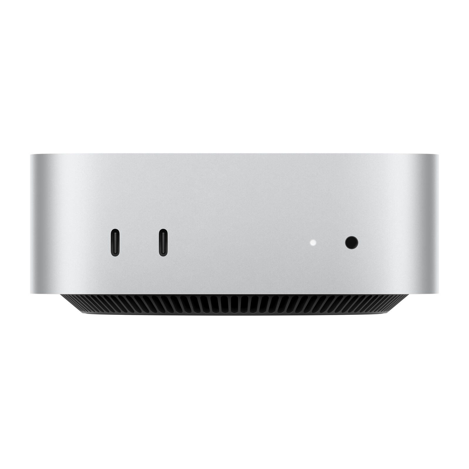 Apple Mac mini argent M4, puce M4, CPU 10 cœurs, GPU 10 cœurs, 16 Go RAM, SSD 512 Go