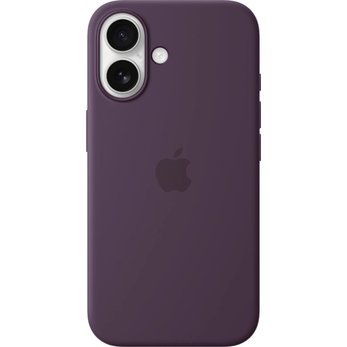 Coque en silicone Apple iPhone 16 avec MagSafe (prune)