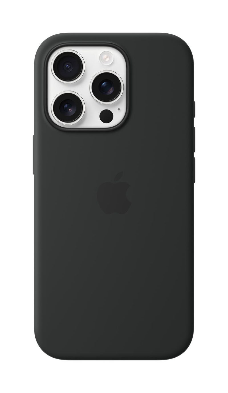 Coque en silicone Apple pour iPhone 16 Pro avec MagSafe (noir)