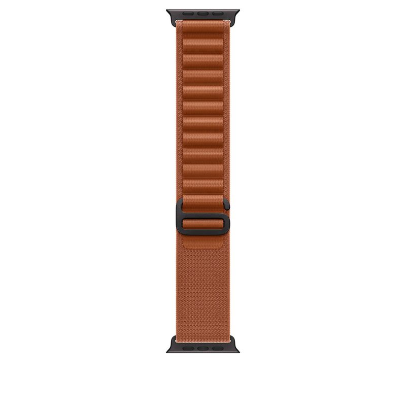 Apple Watch Alpine Loop 49 mm terre cuite – Medium – titane noir