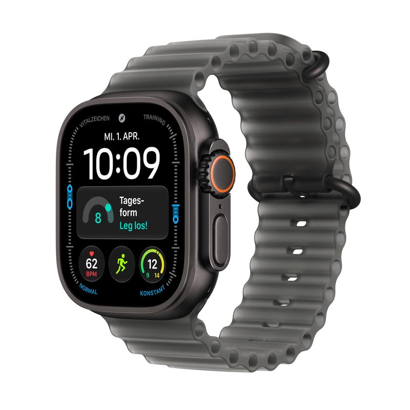 Montre Apple Watch Ultra 4 Titane Noir (GPS + Cellular) 49 mm Bracelet Ocean Transparent Noir