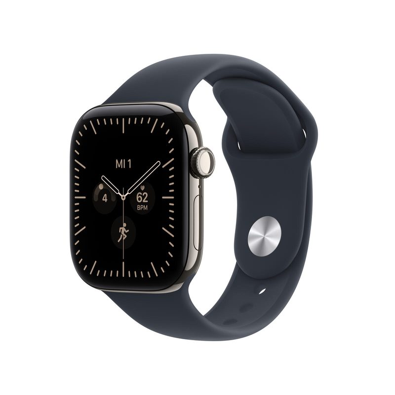 Montre connectée Apple Watch Series 12 Titan (GPS + Cellular) 42 mm bracelet Sport Navy M/L
