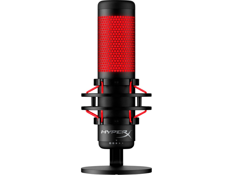 HyperX QuadCast Microphone USB à éclairage rouge, noir-rouge