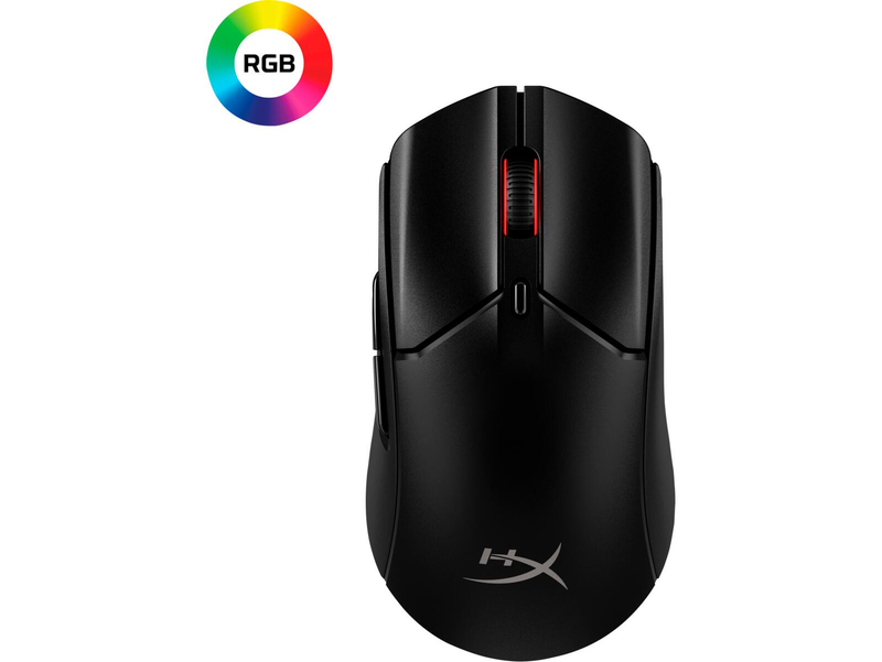 Souris de jeu HyperX Pulsefire Haste 2 Wireless (noir) sans fil, symétrique, jusqu'à 26000 dpi