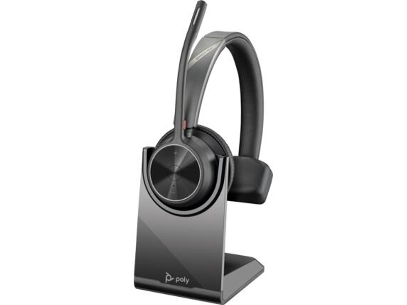 Poly Voyager 4300 UC Series 4310 Casque mono On-Ear USB-C, Bluetooth, sans fil, avec station de charge, certifié Zoom