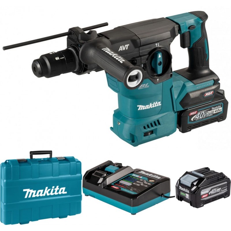 Makita HR009GU202 Marteau perforateur SDS-Plus AWS XGT sans fil (2x4,0Ah/40V), coffret