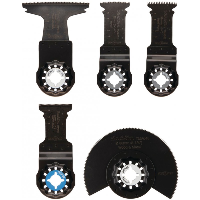 Makita Set de lames de scie segmentée et plongeante Starlock - 5 pièces - Réf. E-24935
