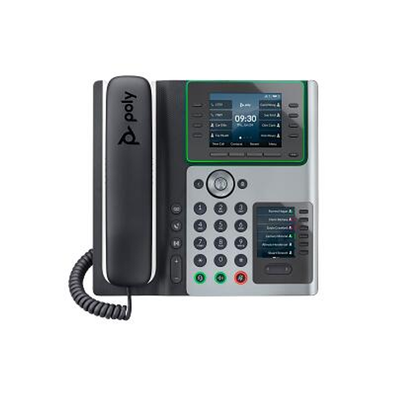 Poly Edge E400 IP Téléphone et compatible PoE avec affichage du numéro d'appel et fonction d'appel en attente