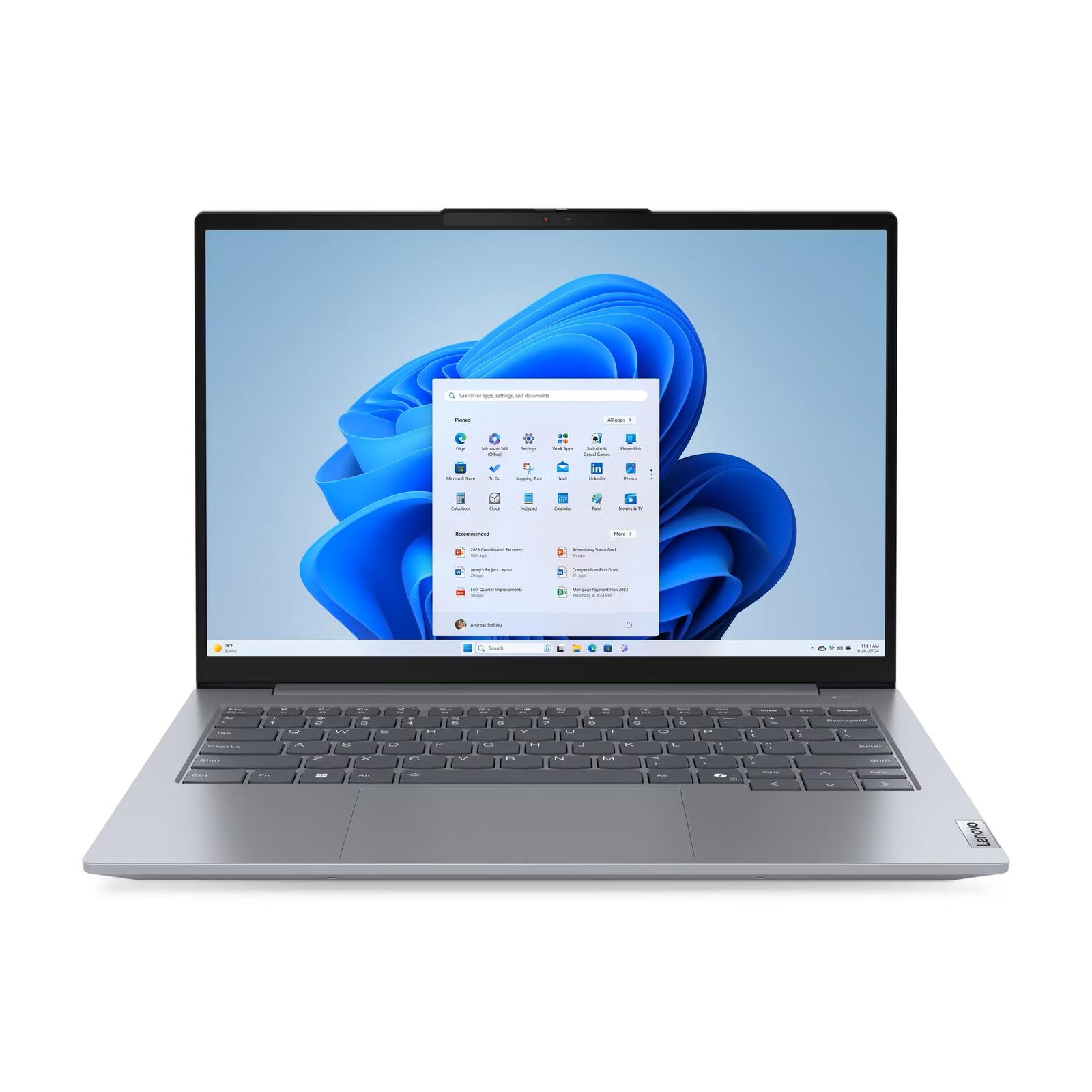 Lenovo ThinkBook 14 Gen 7 – Ordinateur portable 14" (35,56 cm), AMD Ryzen 5 7535HS, 32 Go RAM, 512 Go SSD, WUXGA, Windows 11 Pro