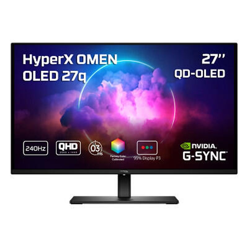 HyperX OMEN OLED 27q Écran gaming QHD 240 Hz QD-OLED, 0,03 ms, HDMI, DisplayPort