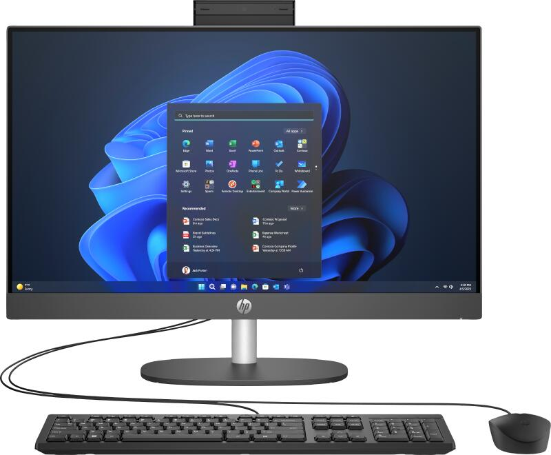 PC tout-en-un HP ProOne 245 G10 AMD Ryzen™ 7 7730U 60,5 cm (23,8") 16 Go RAM, 512 Go SSD, Full HD, AMD Radeon™ Graphics, Win11 Pro