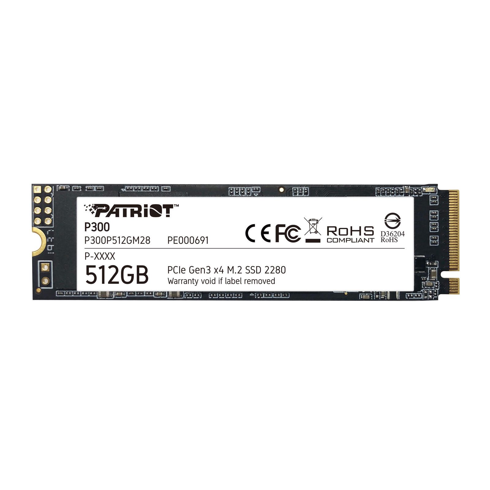 Patriot Memory P300 M.2 SSD - 512 Go M.2, PCI Express 3.0 NVMe