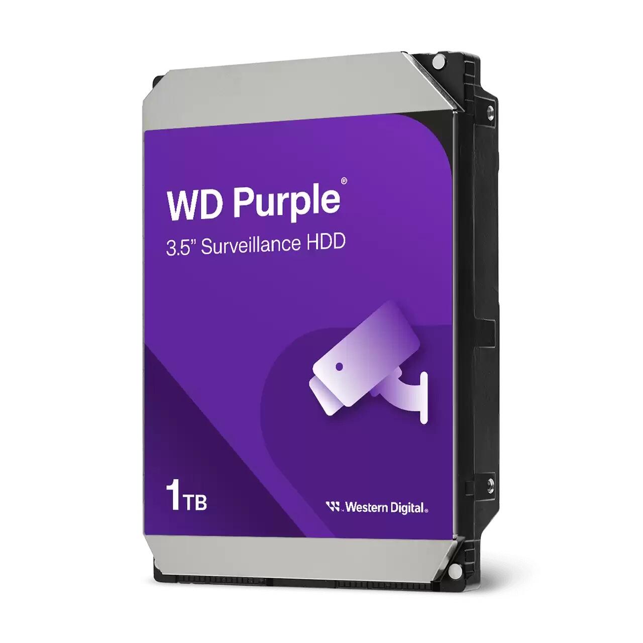 Disque dur de surveillance WD Purple - 1 To 3,5" HDD, SATA 6 Gb/s