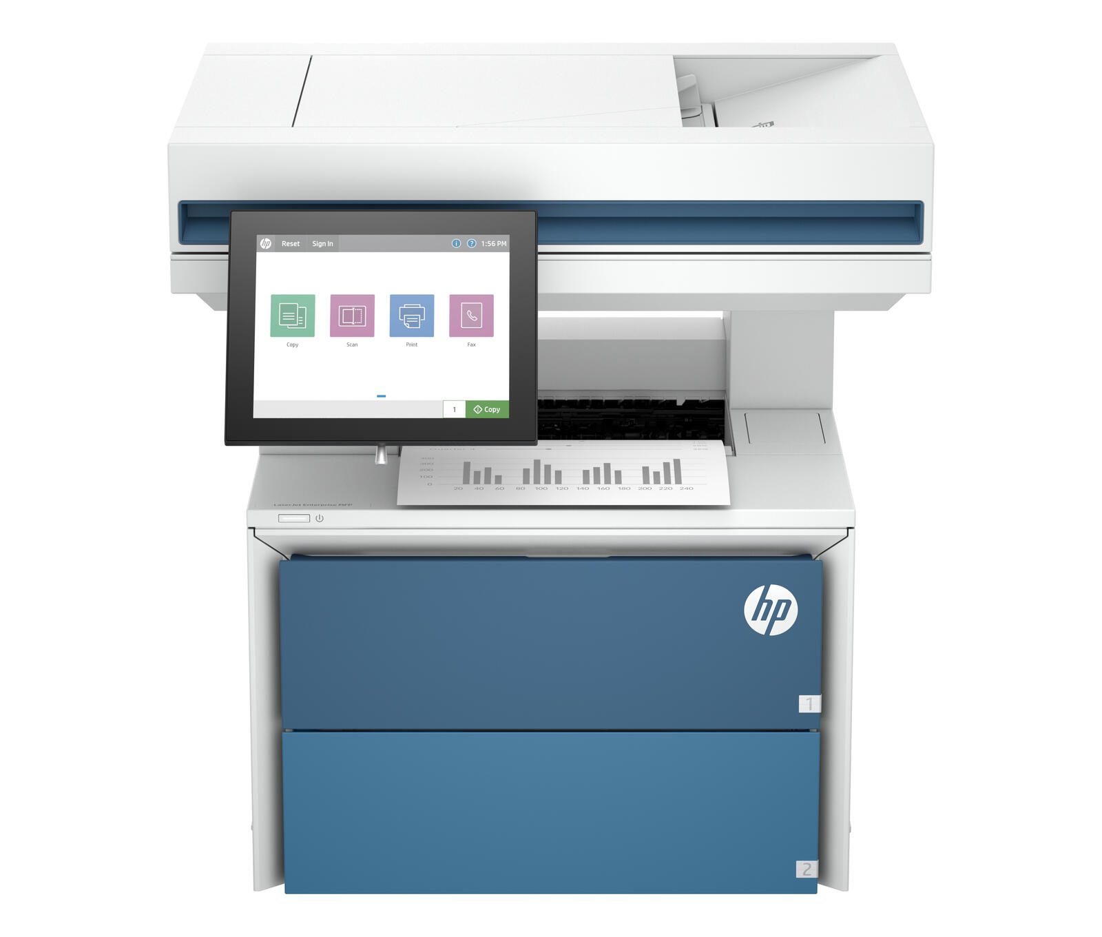 HP LaserJet Enterprise 5602dn - Imprimante multifonction laser monochrome A4, 4 en 1, imprimante, scanner, photocopieur, fax (en option), USB, LAN