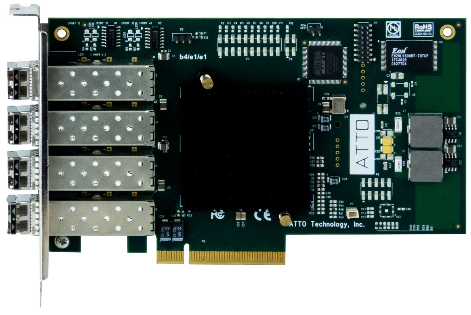 ATTO CELERITY FC84EN Adaptateur FC 4 canaux 8 Gb/s PCIe B4/E1/E1