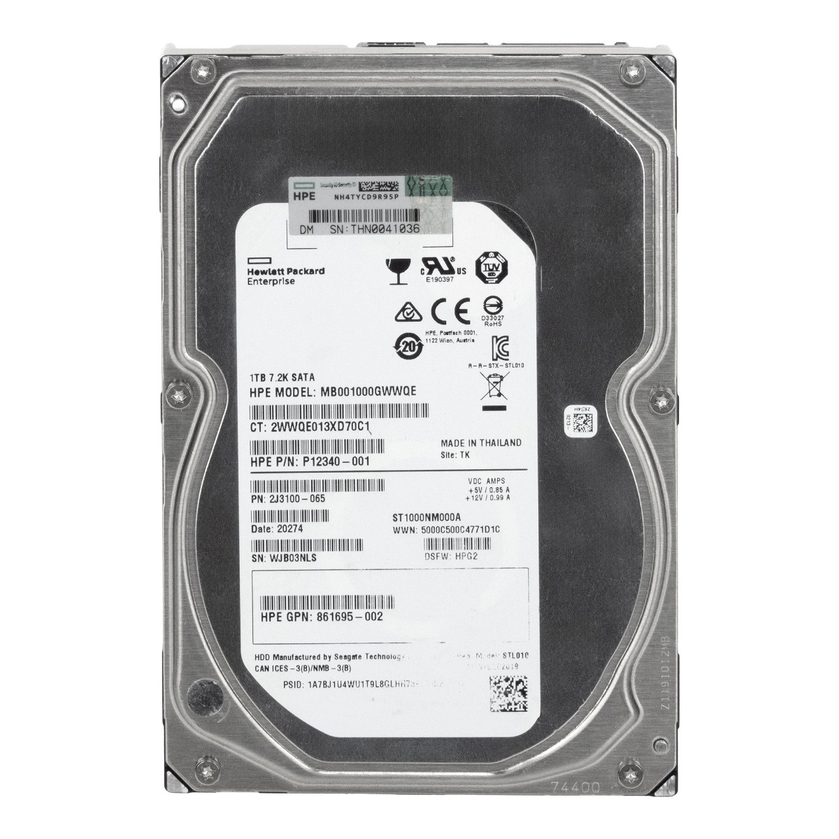 HP P12340-001 1TB 7.2K 256MB SATA III 3.5'' MB001000GWWQE