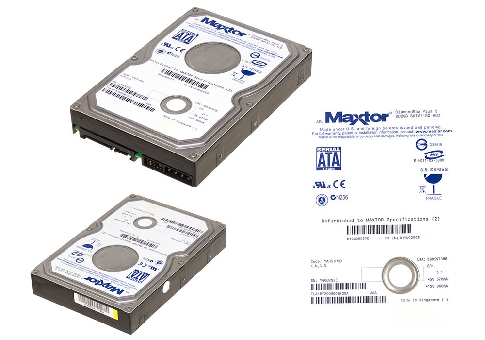 MAXTOR 6Y200M0 200 Go SATA II 7200 tr/min 3,5''