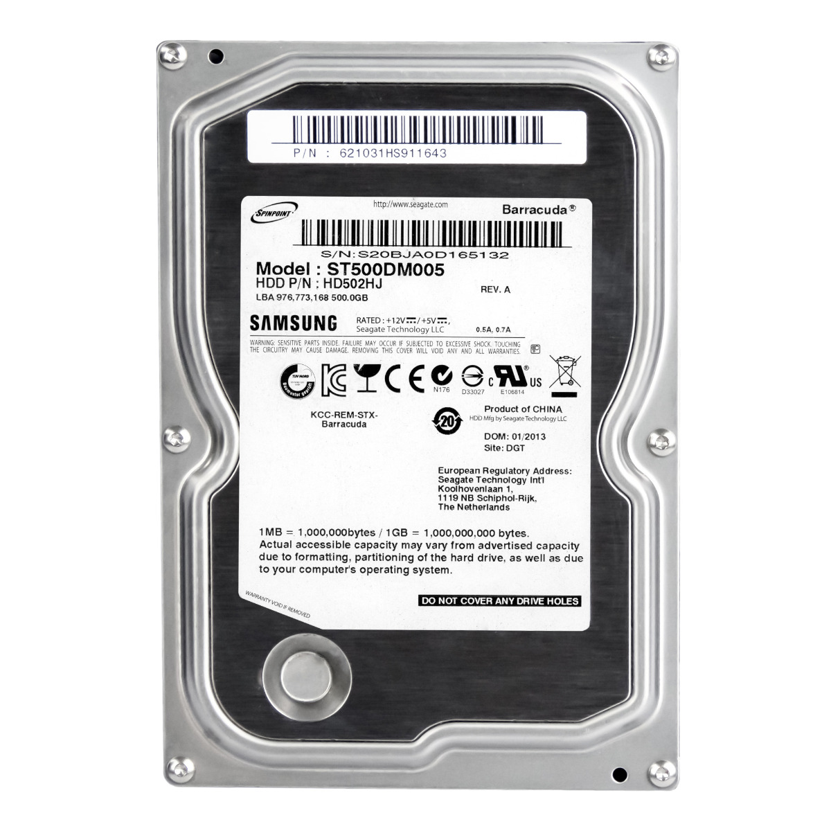 SAMSUNG SpinPoint F3 500 Go 7,2K 16 Mo SATA II 3,5'' ST500DM005