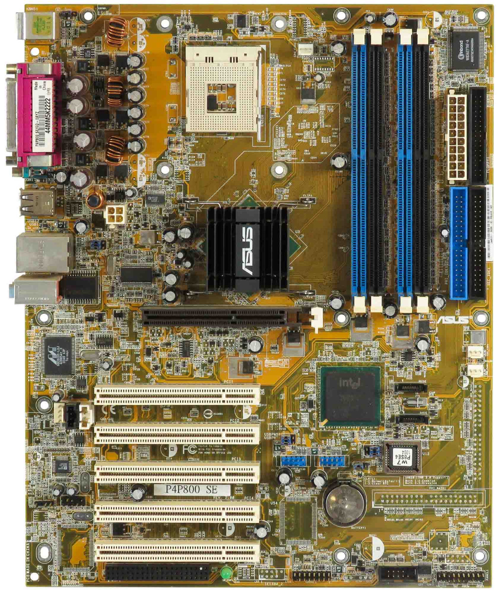 ASUS P4P800 SE 4x DDR s.478 PCI AGP REV 2.0 5x PCI IDE
