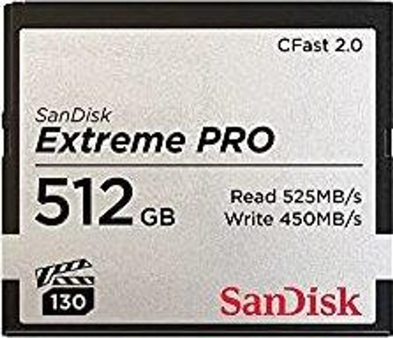 SanDisk Extreme PRO Carte mémoire CFast 2.0 512 Go 525 Mo/s, VPG130