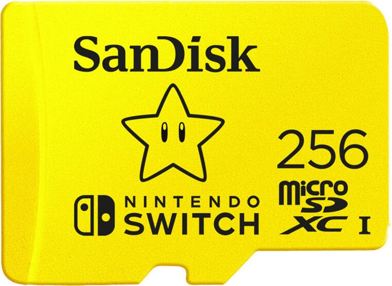 Carte mémoire SanDisk pour Nintendo Switch 256 Go 100 Mo/s, 60 Mo/s, UHS-I