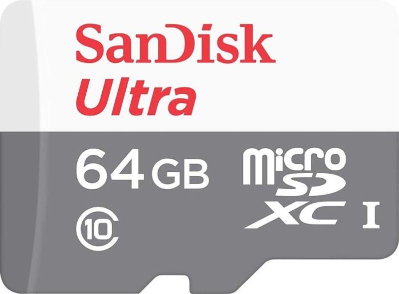 SanDisk Ultra microSDXC 64 Go + adaptateur SD 100 Mo/s, UHS-I, Class 10