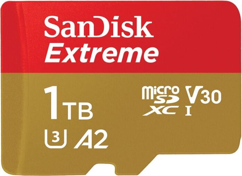 SanDisk Extreme® microSDXC 1 To + adaptateur SD A2, C10, V30, UHS-I, U3