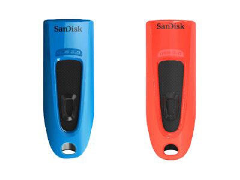 SanDisk Ultra Clé USB 64 Go, 2 unités, 1 pack = 2 unités, bleu, rouge