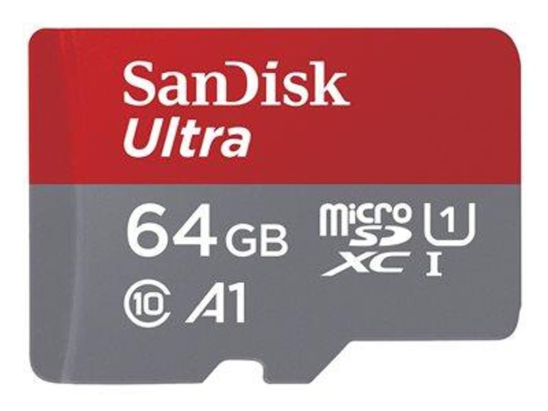 Carte microSDXC SanDisk Ultra pour Chromebooks 64 Go + adaptateur SD 140 Mo/s, A1, UHS-I U1, Class10