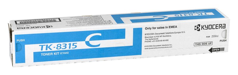 Kyocera Original TK-8315C Toner cyan 6 000 pages (1T02MVCNL0) pour TASKalfa 2550ci