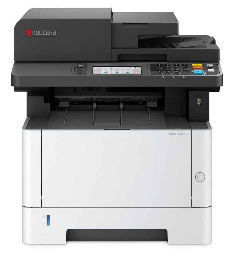 KYOCERA ECOSYS MA4000wifx Imprimante multifonction laser noir et blanc A4, 4 en 1, imprimante, scanner, photocopieur, fax, USB, LAN, Wi-Fi, recto-verso