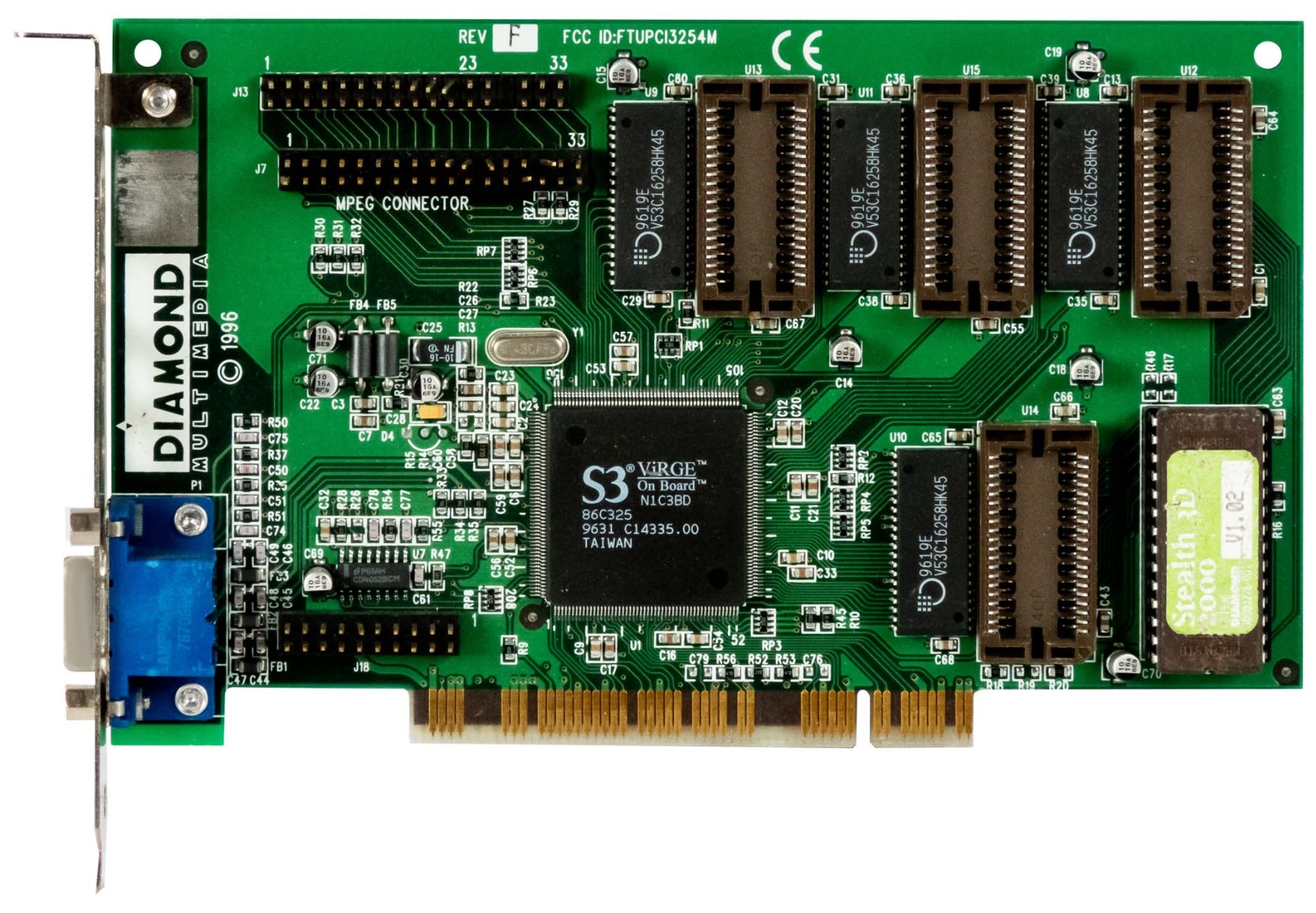 DIAMOND MULTIMEDIA STEALTH 3D 2000 S3 VIRGE 2 Mo 23030220-205 PCI