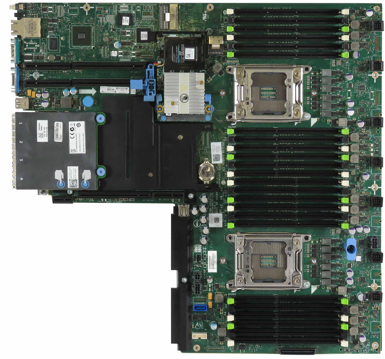 DELL 01W23F PowerEdge R620 2x LGA2011 24x DDR3 + 0FM487 Port Quad + H710 + Batterie