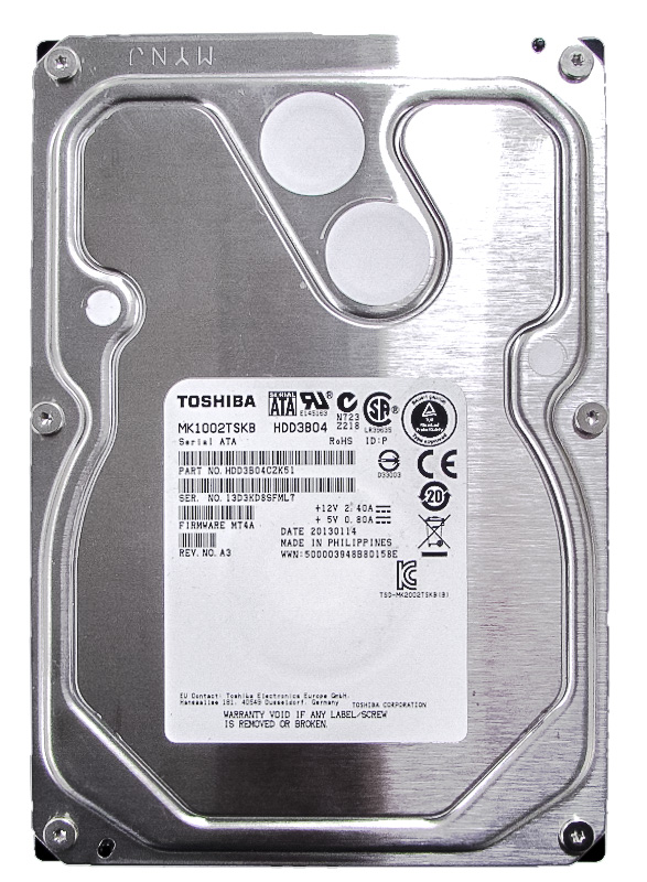 Disque dur interne TOSHIBA 1 To 7200 tr/min 64 Mo SATA II 3,5" MK1002TSKB