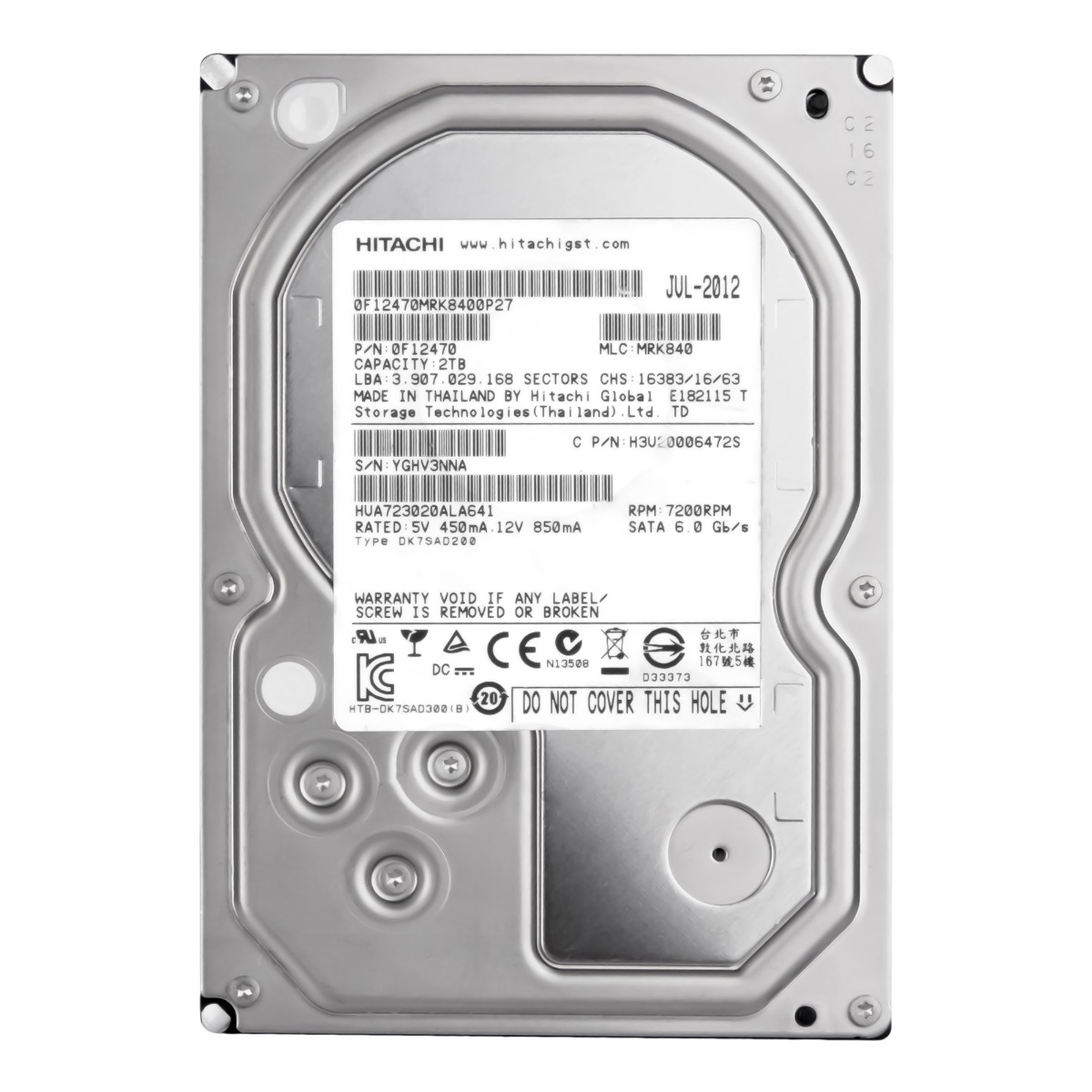 HITACHI UltraStar 7K3000 2 To 7,2K 64 Mo SATA III 3,5'' HUA723020ALA641