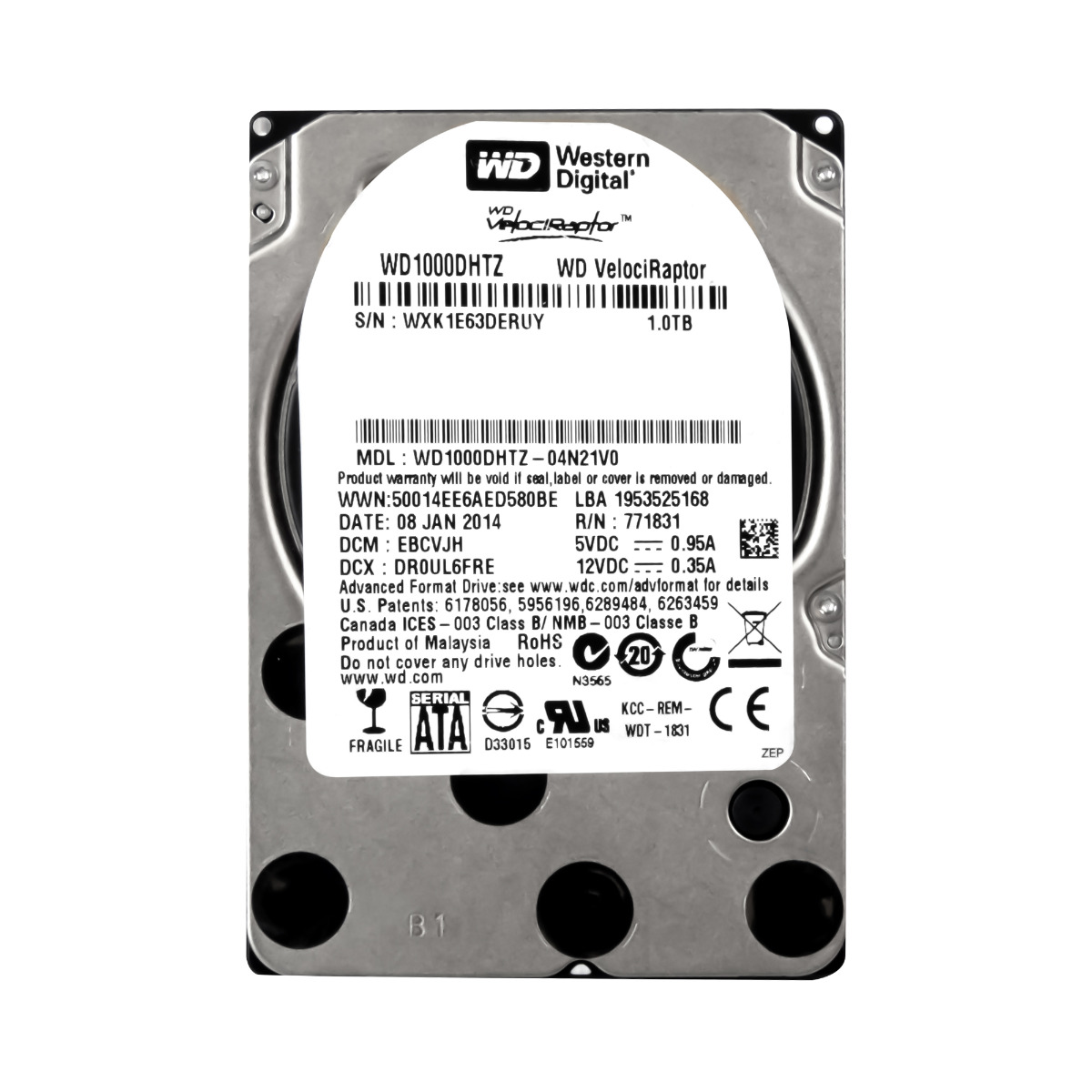 WD VelociRaptor 1 To 10 000 tr/min SATA III 2,5" WD1000DHTZ